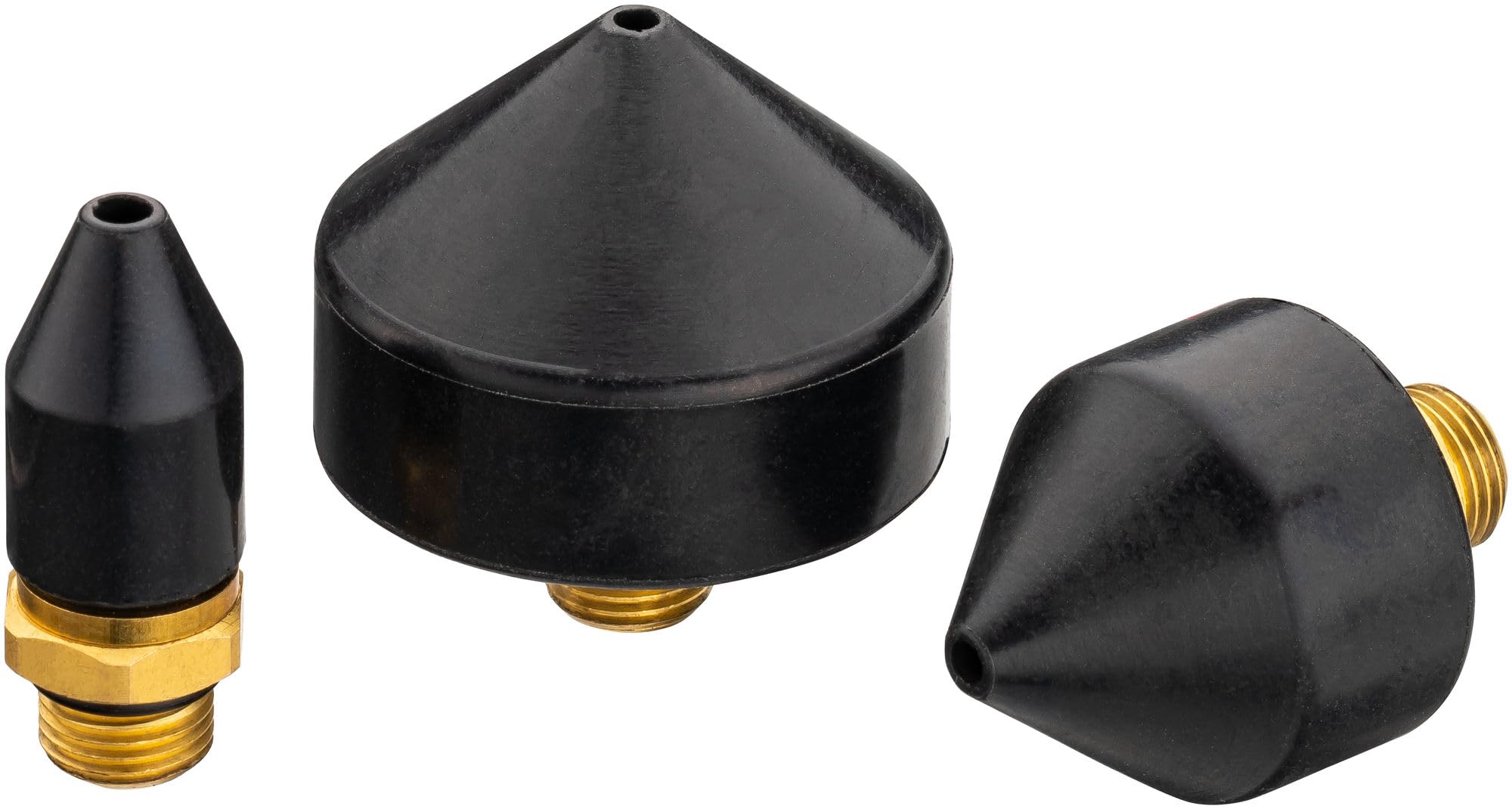 Hazet Cone Set 9040-42/3, For Compressed Air Cleaning Of Pipes, 3 Cone Attachments 13, 25, 35 Mm, Adaptable For 2-Way Blow Gun 9040-4, For Loosening Ignition Coil Plugs