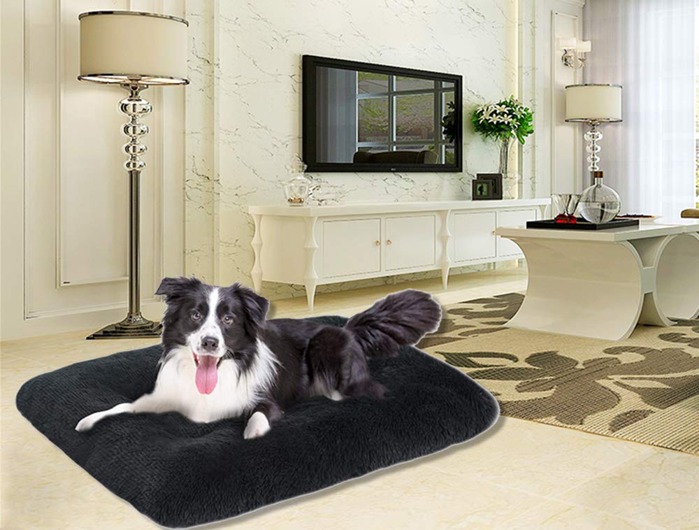 Xpnit Plüsch-Hundebett – 75x50x10 Cm, Grau, Mit Wasserdichter, Rutschfester Unterseite & Abnehmbarem Bezug