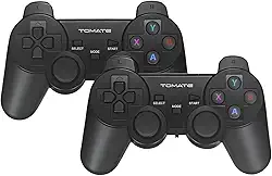 Kit 2 Controles Wireless sem Fio 2.4G com Alcance Até 10 Metros para PC TV e Jogos com Recepctor USB