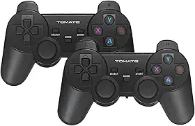 Kit 2 Controles Wireless sem Fio 2.4G com Alcance Até 10 Metros para PC TV e Jogos com Recepctor USB