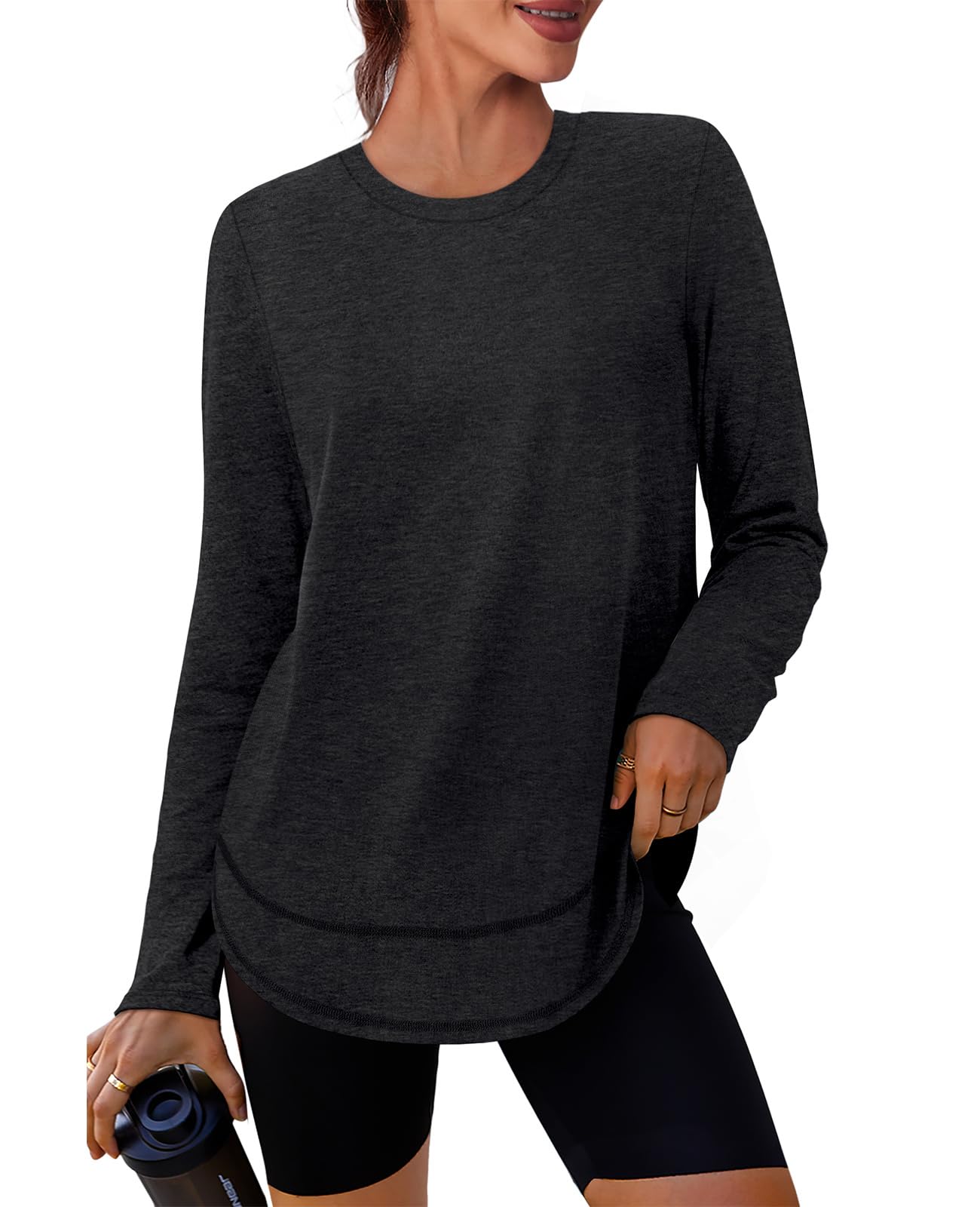 Women's Workout Tops Long Sleeve Shirts Sun Protection UPF 50+ Quick Dry Shirts for Hiking Running S-3XL-image-41