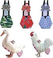 Vista 8 de MANON ROSA Pañales de pollo, gallinas bantam, juego de 6 piezas reutilizables con corbatín, pañales para aves de corral, lavables, impermeables