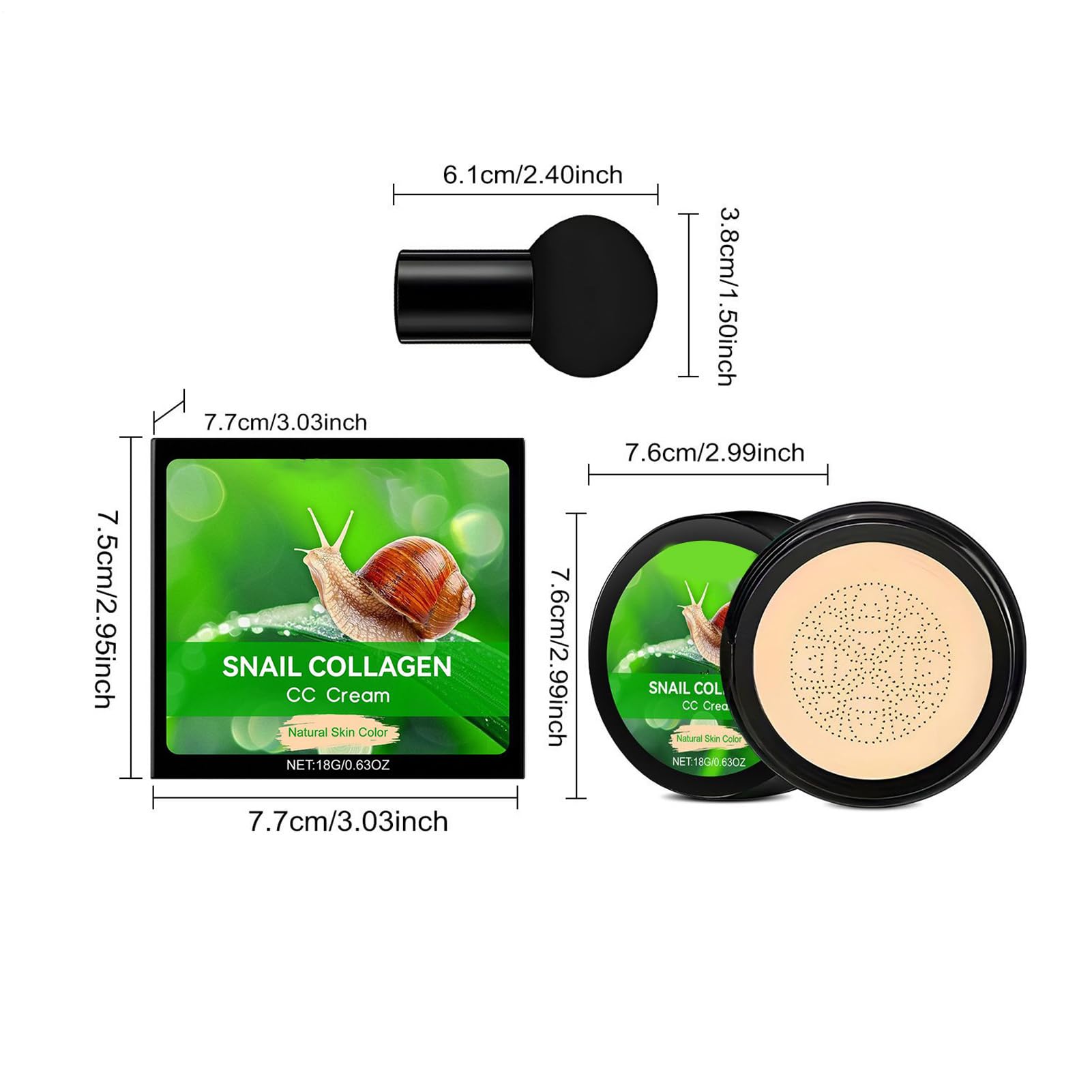 Cuscino Air CC Cream - Correttore Idratante Viso | Crema CC Viso A Lunga Tenuta Con Cuscino Air Cushion Per Trucco Quotidiano