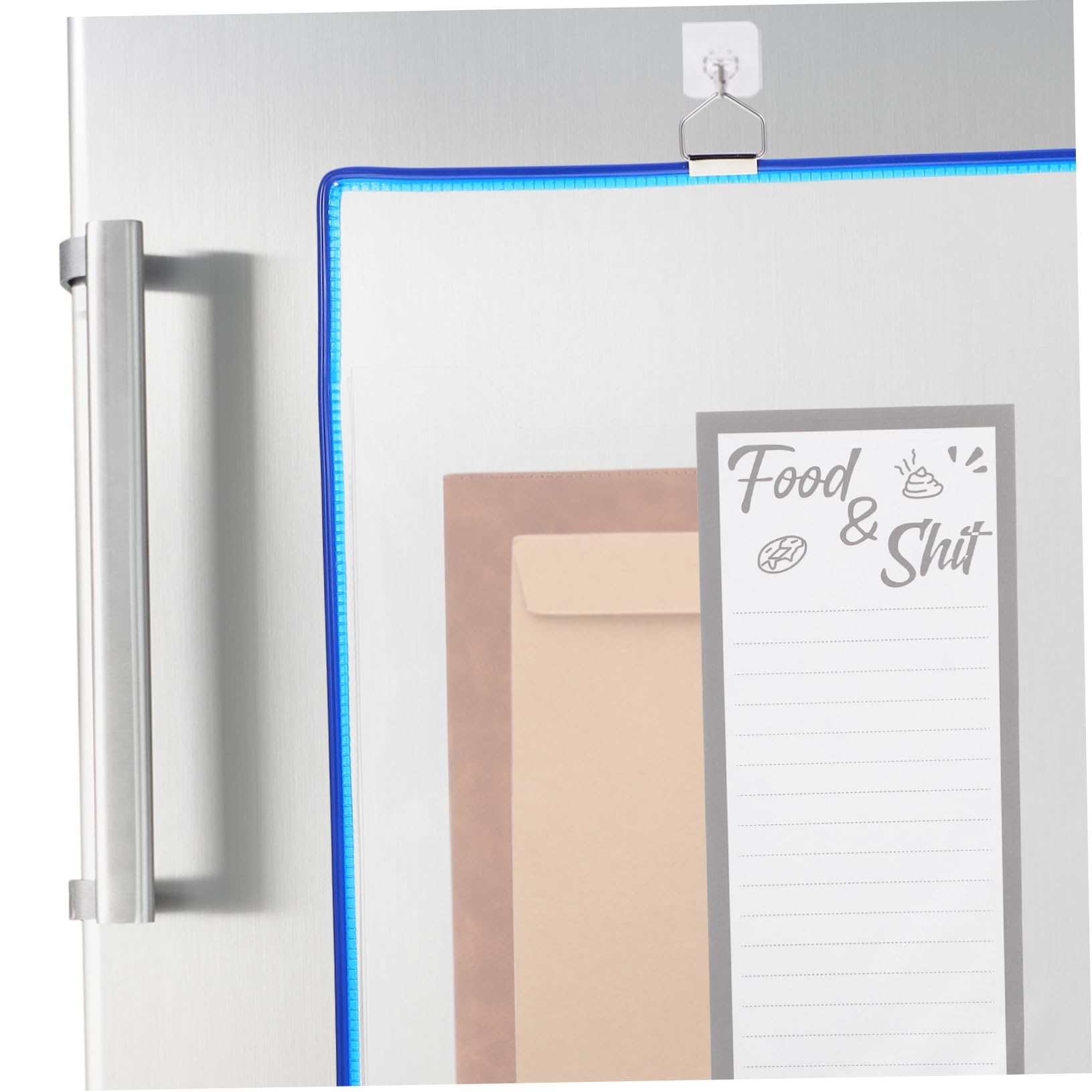 SEWACC Wall Mounted File Organizer Clear File Bag for Home Office Stain Resistant Multi Function Maximize Vertical Space Thick Plastic Design