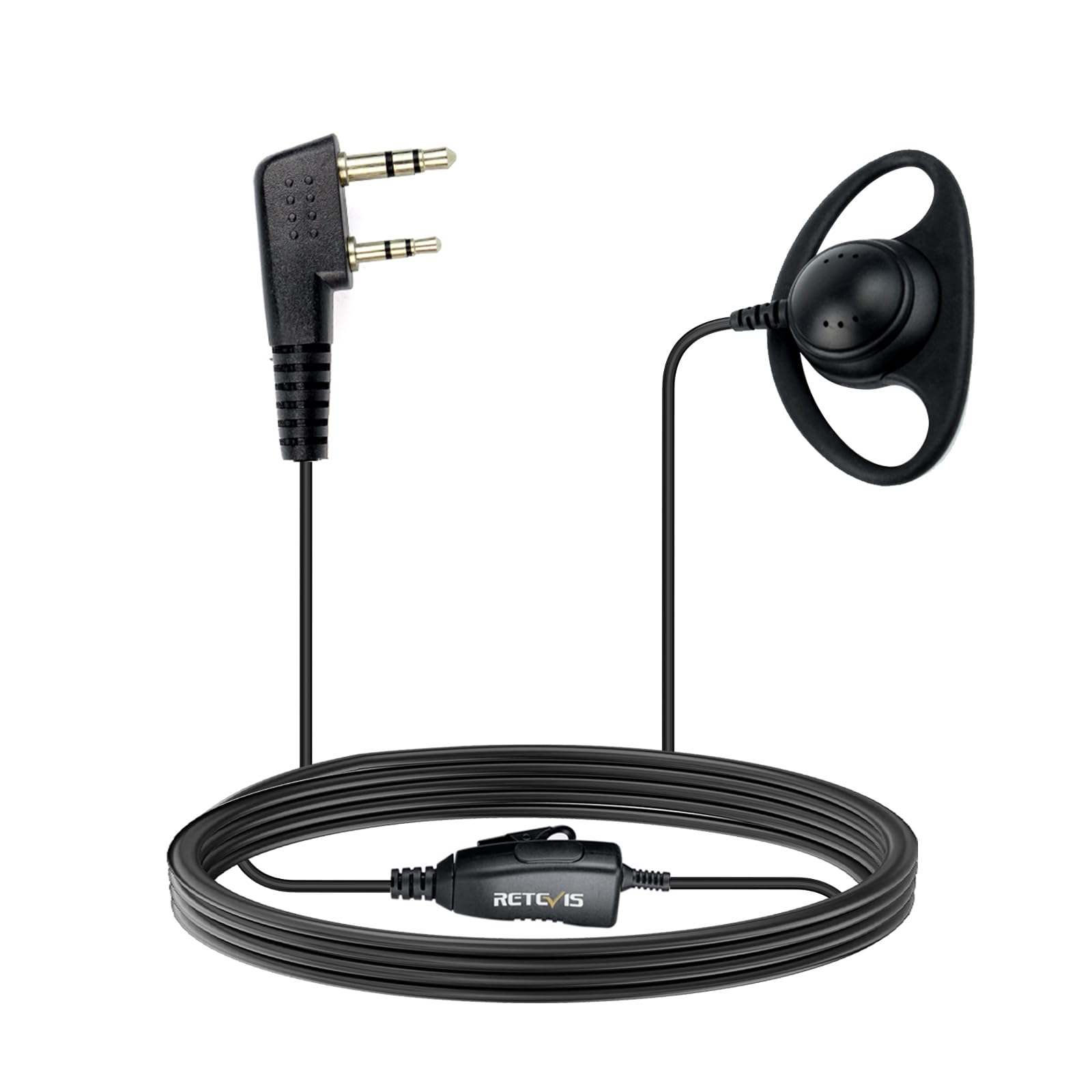 Retevis D-Shape Earpiece with Mic