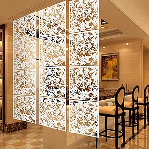 Raumteiler Hängend 12 STÜCKE Schmetterling Blumen und Vogel Kunststoff DIY-Raumteiler Panel PVC Bildschirm Panel Cover