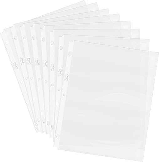 Mr. Pen- Sheet Protectors, 8.5 x 11 Inches, 50 Pack, 0.04mm Thick, Page Protectors, Clear Page Protectors for 3 Ring Binder, Clear Plastic Sleeves, Binder Sleeves, Back to School Supplies