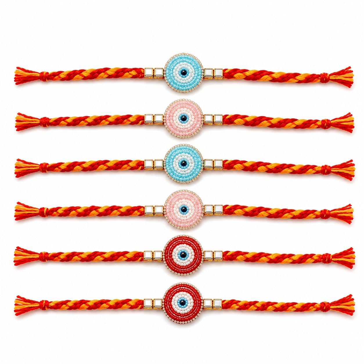 Arshika enterprises Designer Rakhi for Brother | Premium Braided Thread Rakhi Combo | Traditional Raksha Bandhan Rakhis with Decorative Stone Work for Men & Boys-image-24