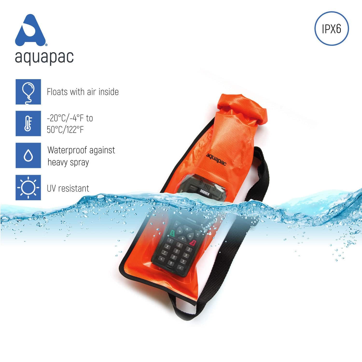 Aquapac Caso VHF Naranja