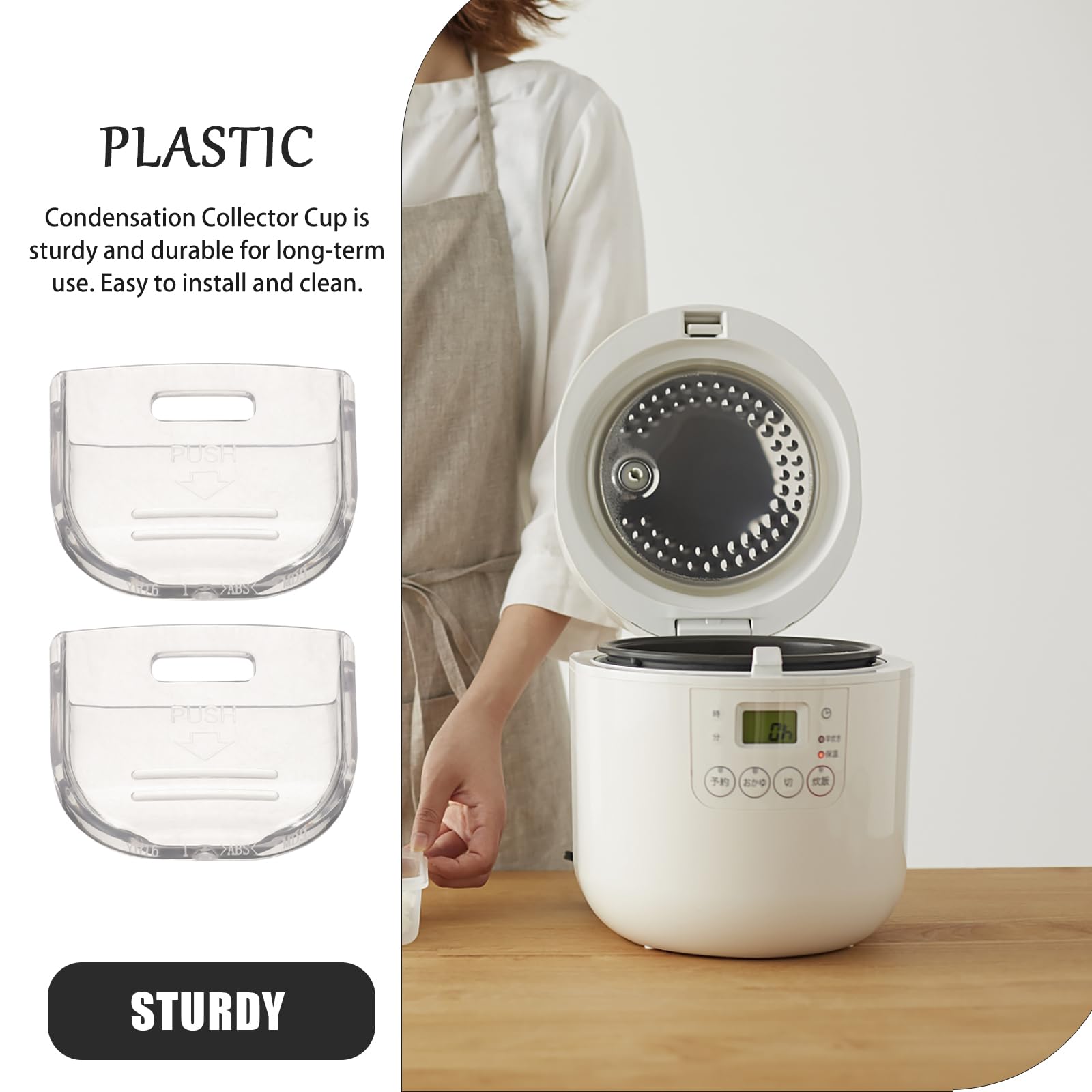 ARTIBETTER 6pcs Rice Cooker Condensation Collector Cups Replacement Water Collection Boxes Compatible with Storage for Efficient Water Management