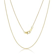 1mm Cable Chains Necklace for Women 14K Gold Chain Necklaces