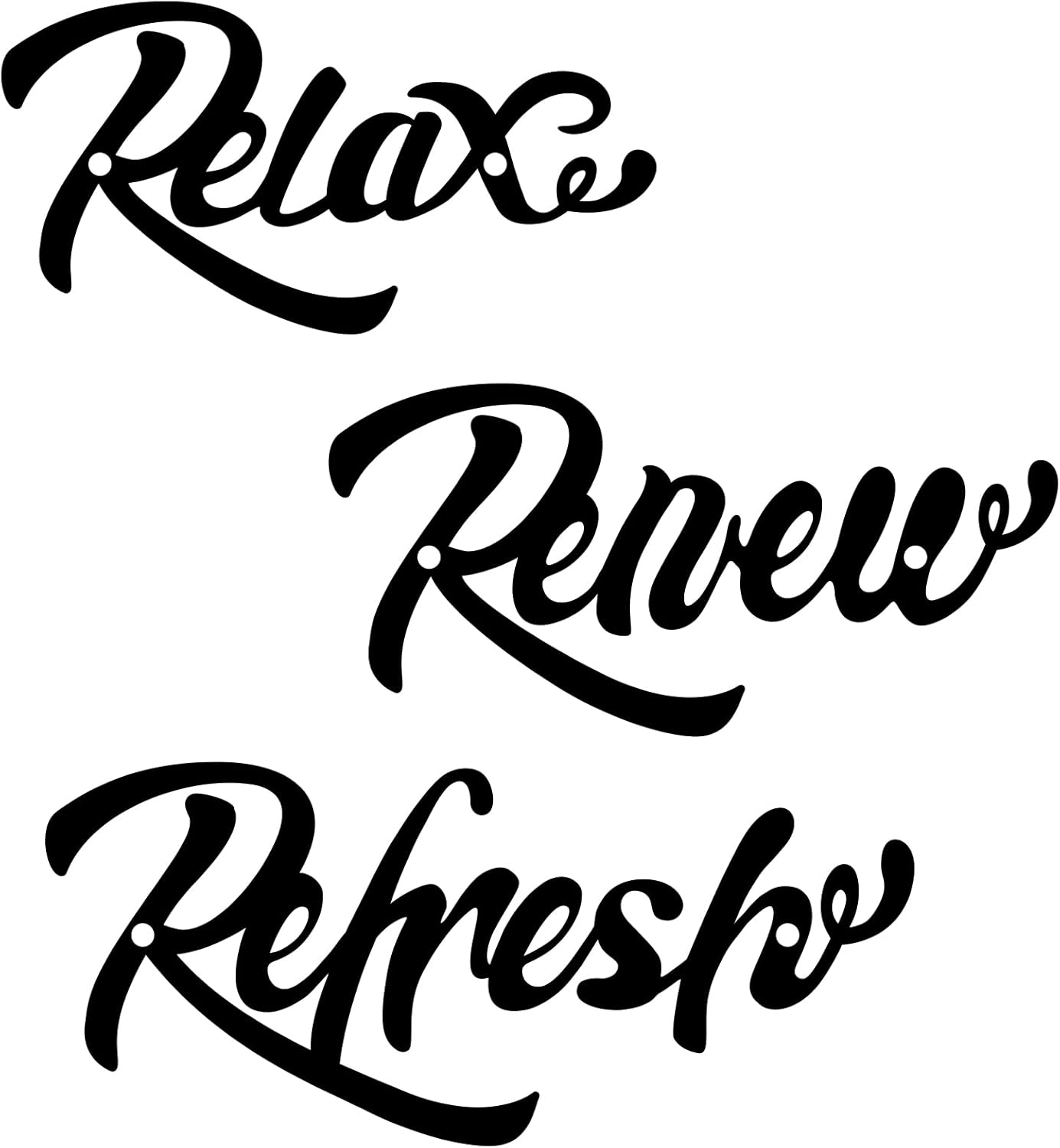 HQIOA 3 Pieces Relax Farmhouse Bathroom Wall Decors Art Decorations Black Bathroom