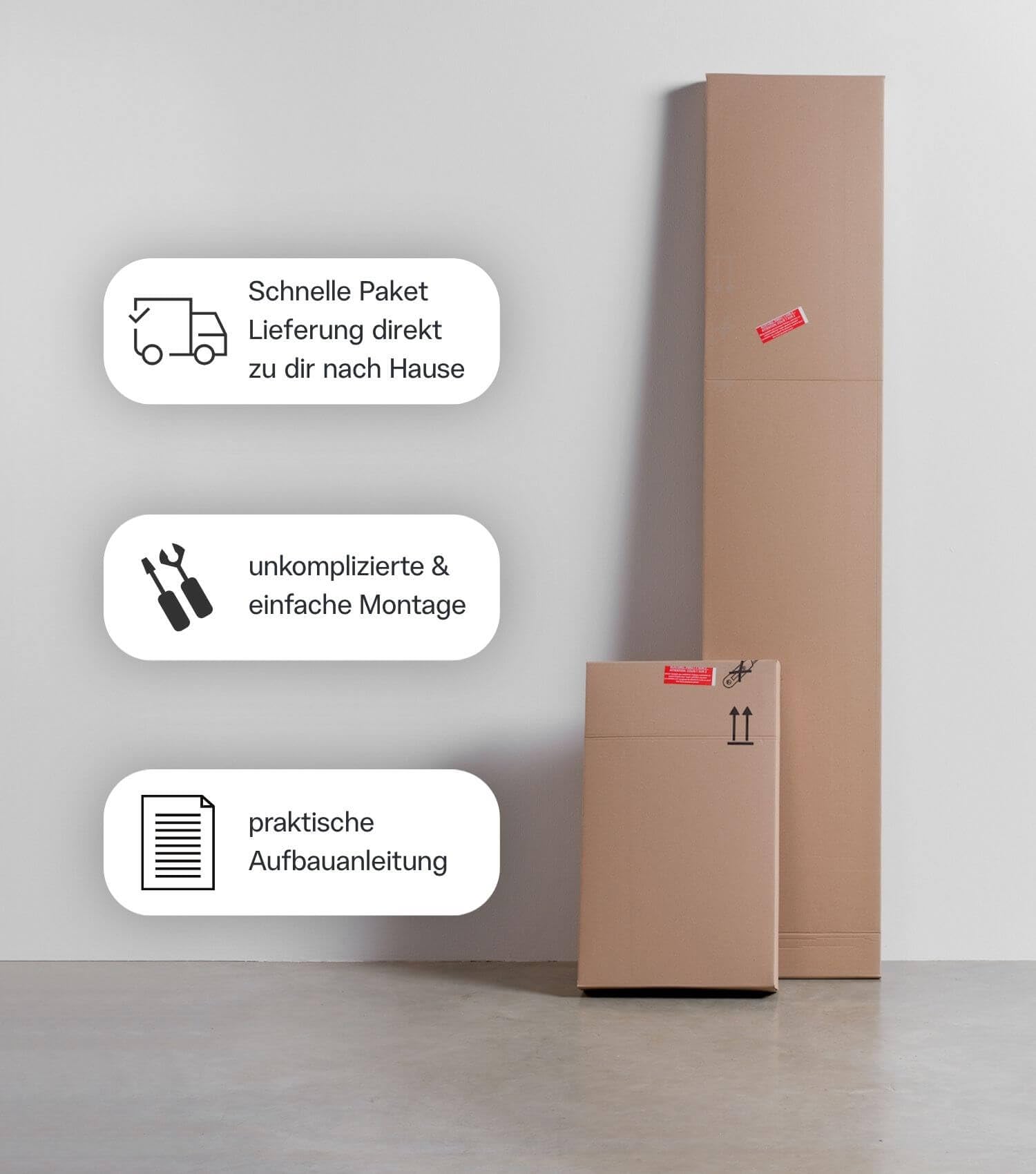 Kleiderschrank beige Robe 137x234 cm Made in Germany Schrank deckenhoch
