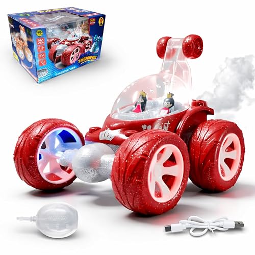 SMART BOY Remote Control Car for Kids Boys Girls, RC 4WD (360° Glitter Stunt CAR with Smoke)