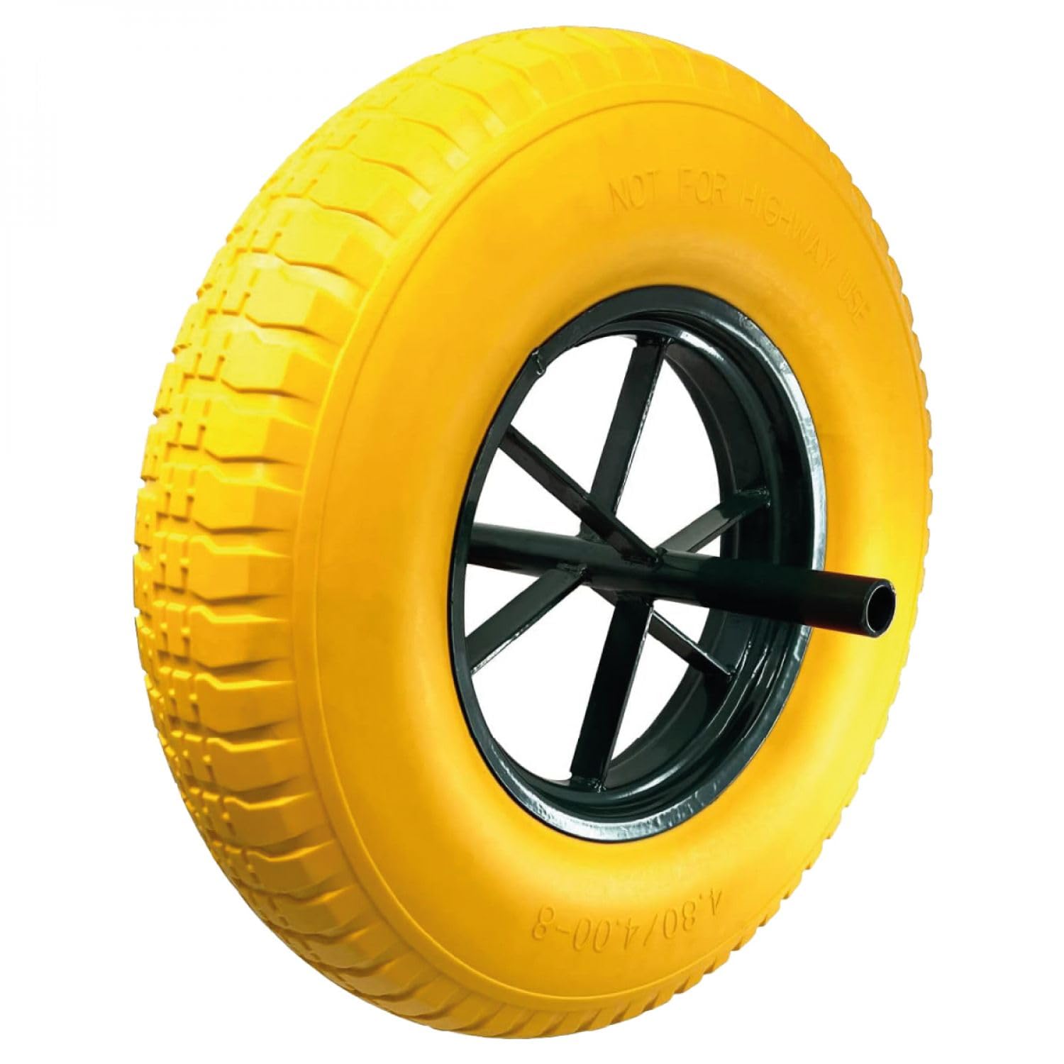 Linxor - Roue increvable pour brouette 38 x 9 cm - Axe 20 mm