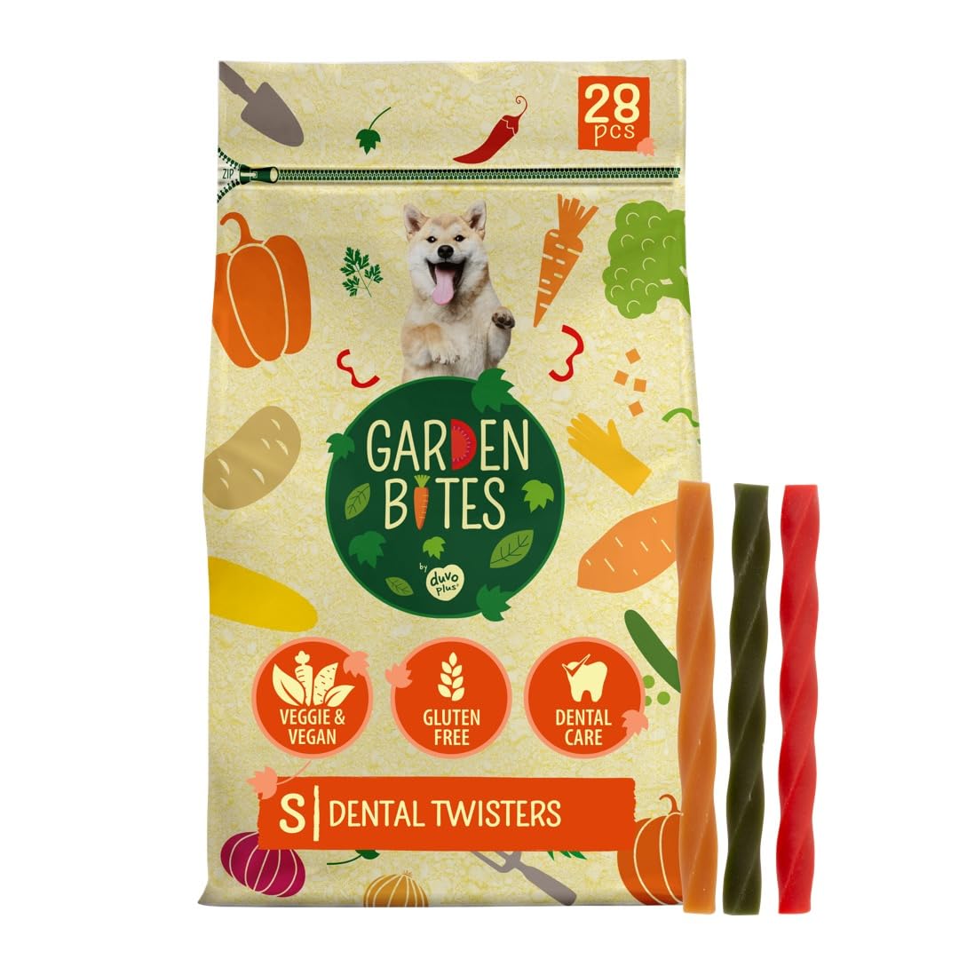duvoplus Zahnpflege-Snacks für Hunde Dental Twisters Vegetarisch Größe S