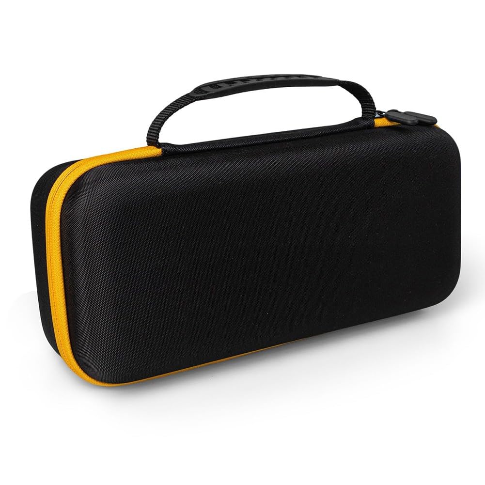EVA-Aufbewahrungstasche für Audio-Technica AT-SB727 Plattenspieler, stoßfeste Hartschalentasche mit Netztasche für Schallplatten und Kabel, tragbarer Reise-Organizer mit Griff, Schwarz