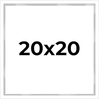 20x20 Shadow Box White Solid Pine Wood Display Frame 1 Inches Deep Includes Acrylic Plexiglass, Acid Free Backing and Handing Hardware