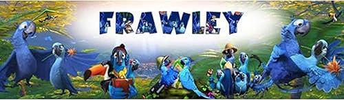 Rio 2 Movie - Personalized Birthday Name Poster with Custom Name On it, Border Mat and Frame Options