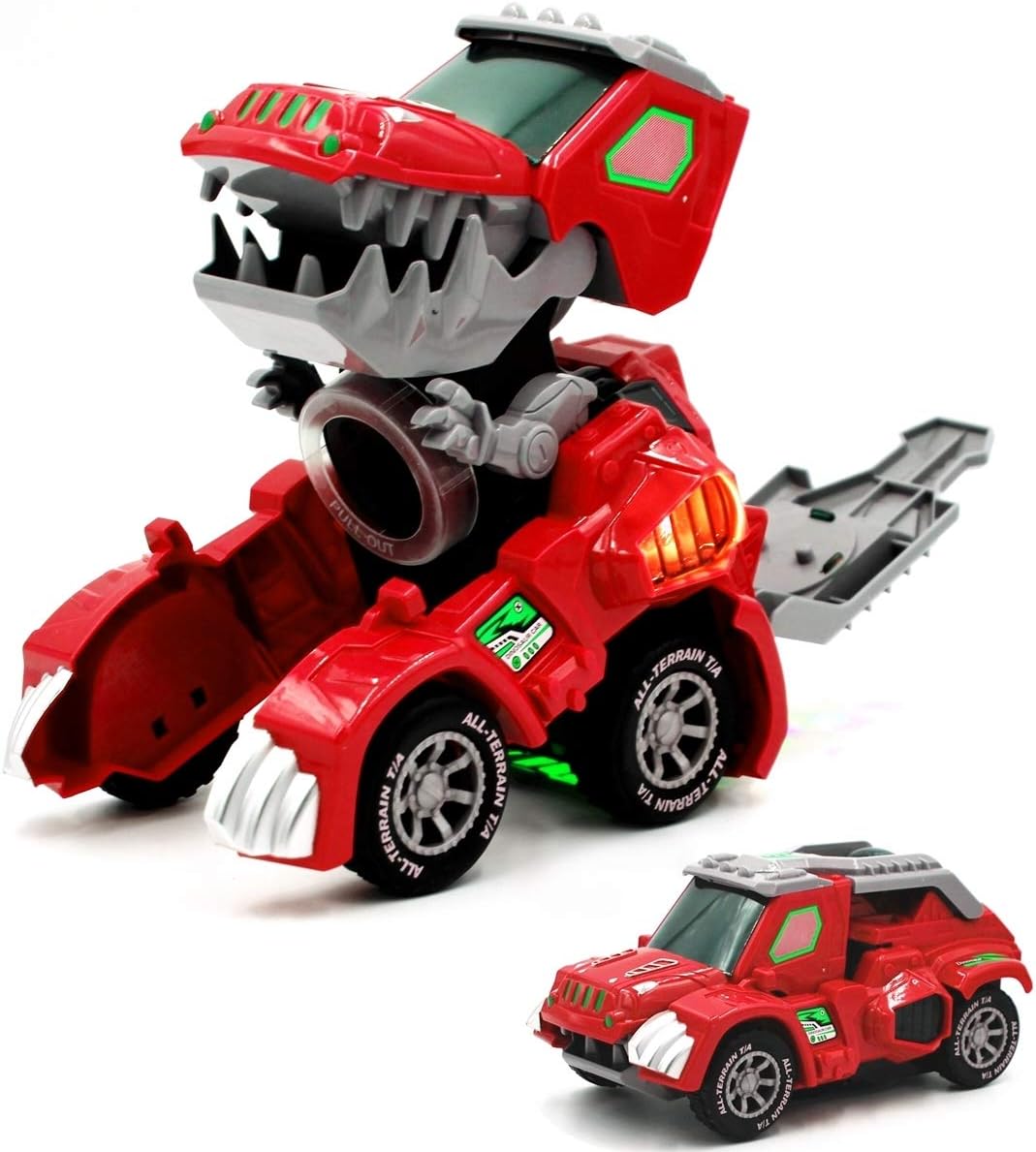 IndeCool Kids Dinosaur Robot Toy, Electronic Walking Dinosaur Dragon Robot Battery Powered Toy with Mist Spray Shooting Functions for Kids