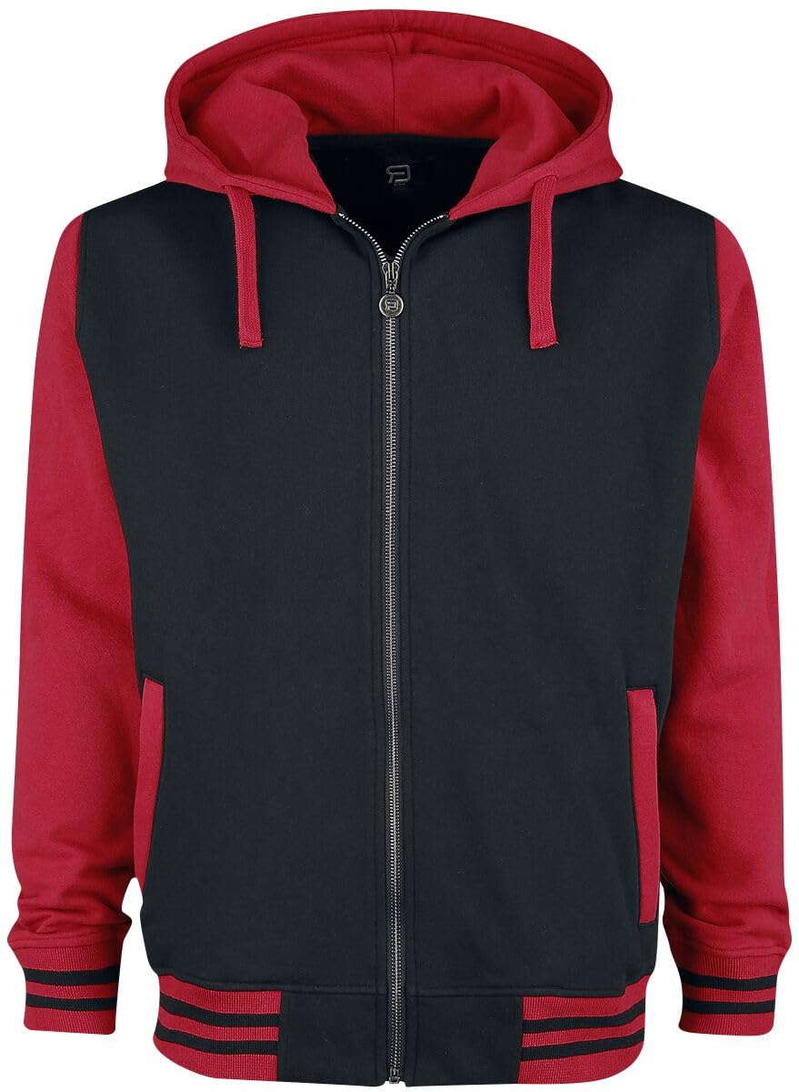 RED by EMP Herren schwarz-rote Kapuzenjacke