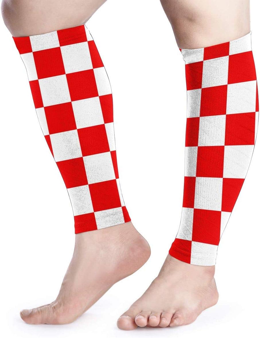 クロアチアチェッカーボード 業界no 1 ふくらはぎサポーター 高弾力 カーフスリーブ 薄型 脛サポーター むくみ防止 着圧 吸汗速乾 2枚入り