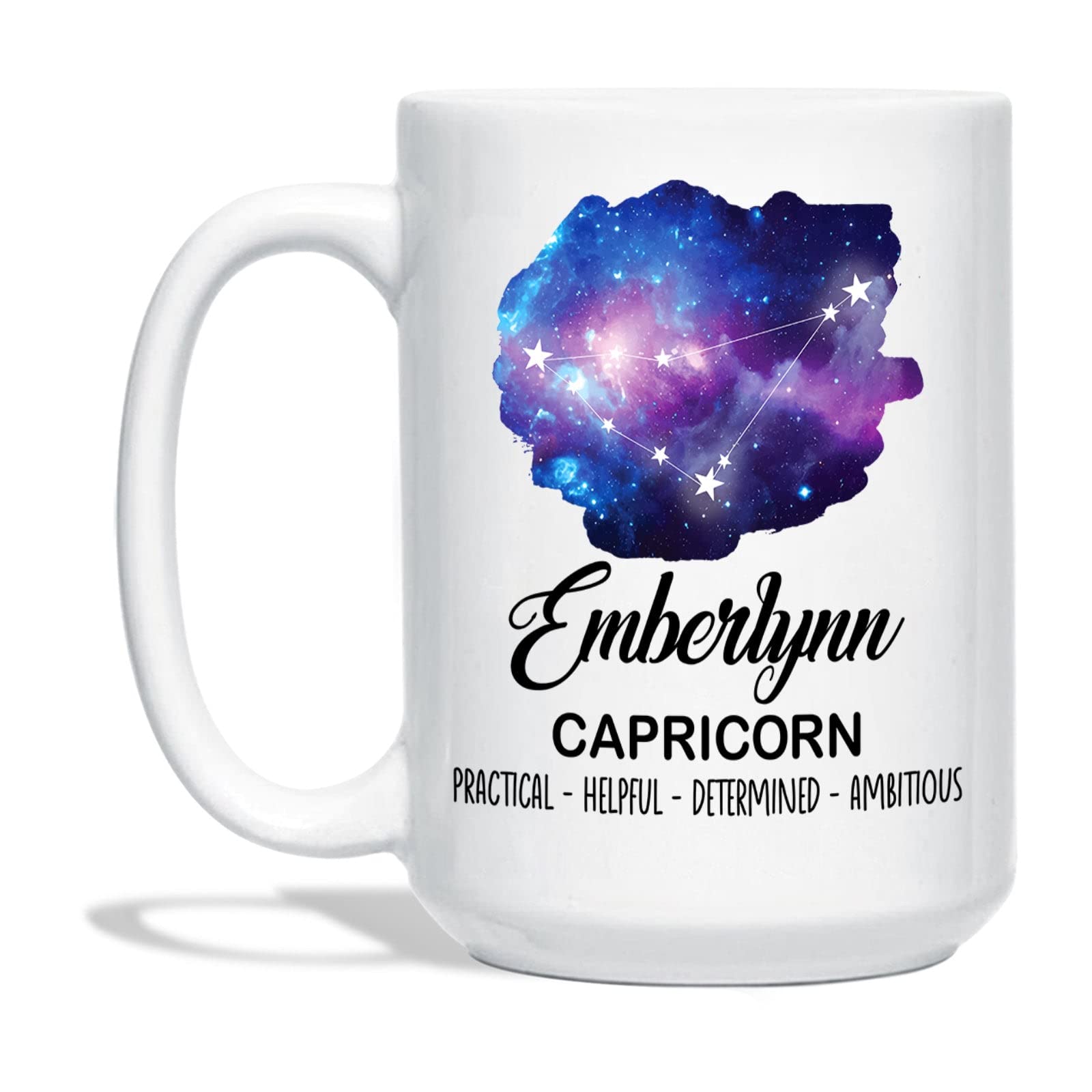 Custom Capricorn Ceramic Cup - Capricorn Constellation Mugs Gifts For Friends, Partner - Personalized Name Capricorn Coffee Cup - Customized Astrology Porcelain Cup - White Cups 11oz or 15oz