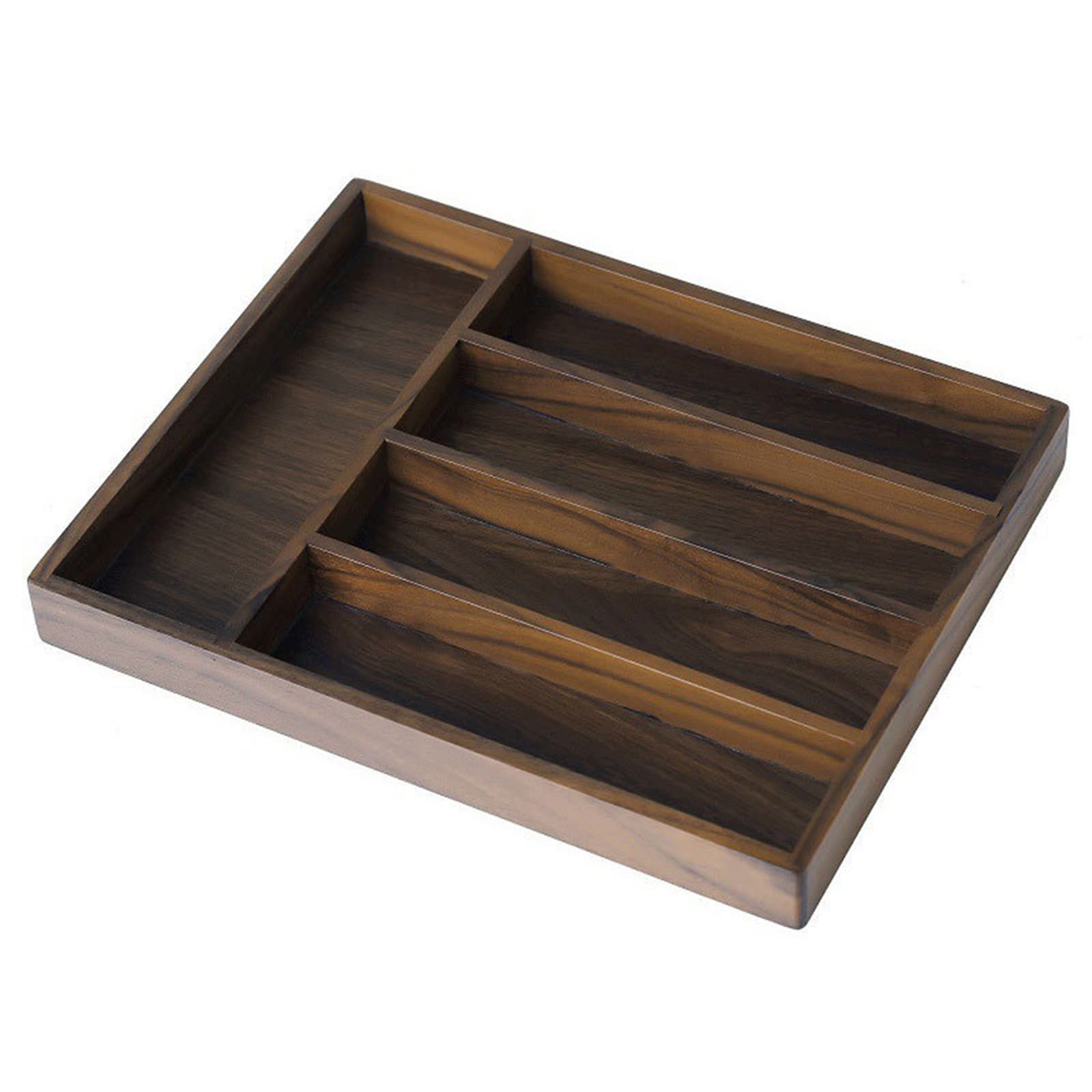 Este Organizador de cajones de Cocina expandible y Organizador de Utensilios, Bandeja portátil para Cubiertos con separadores de cajones, Caja insertable de Madera Ajustable para Utensilios