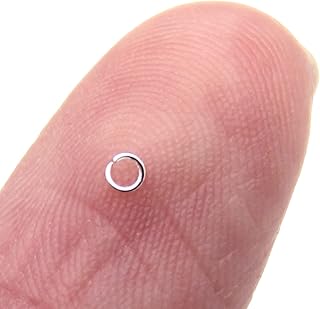 100PCS 2MM 18k Gold Plated Jump Rings 2MM Jump Rings for Jewelry Making Jump Rings 2MM Gold Jump Rings Open Jump Rings for Jewelry Making for Miniature Jewelry Making (Silver)