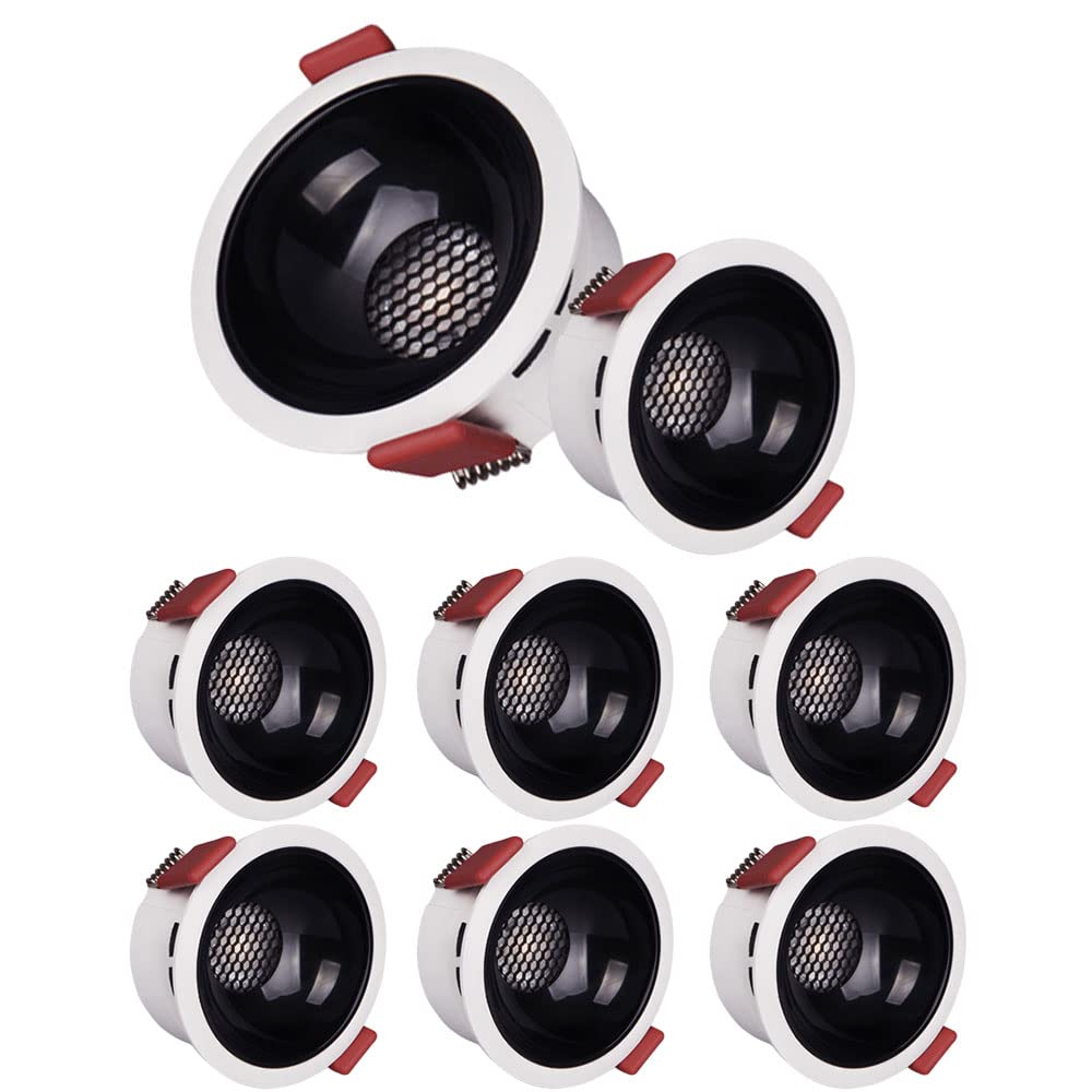 GTHTUHFD Modern Creativity Honeycomb Mesh Downlight Luminaire 7W/12W Narrow-Edge Hidden Recessed Light Fixtures Led Recessed Lighting,Anti-Glare Led Downlight/3000K/7W,4000k-12W
