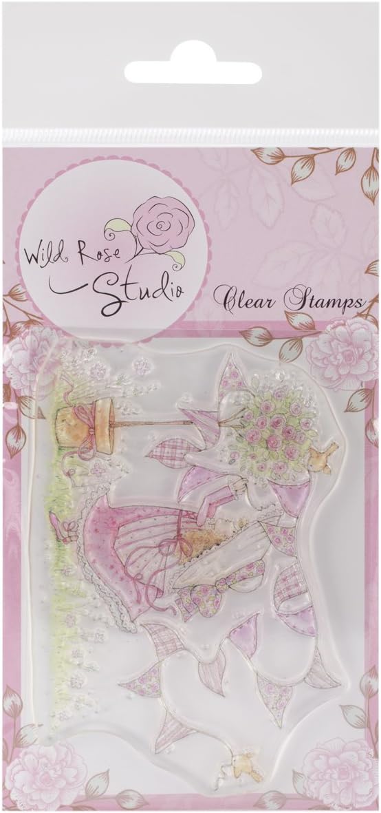 Wild Rose Studio Clear Stamp 3.5 x 3-inch, Annabelle with Bunting