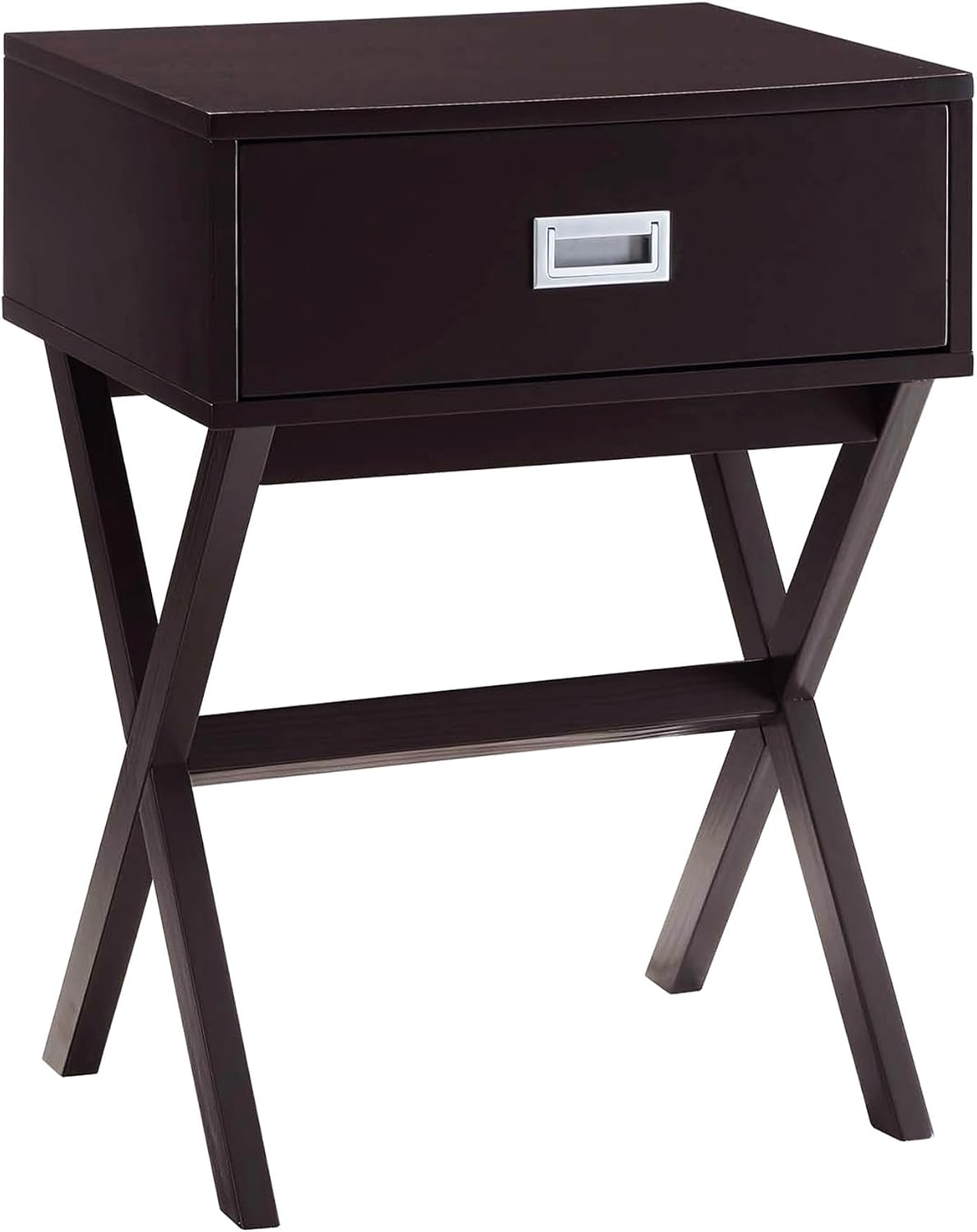 Convenience Concepts Designs2Go Landon End Table 19" - Modern Side Accent with Storage Drawer for Transitional, Contemporary Living & Family Room, Espresso