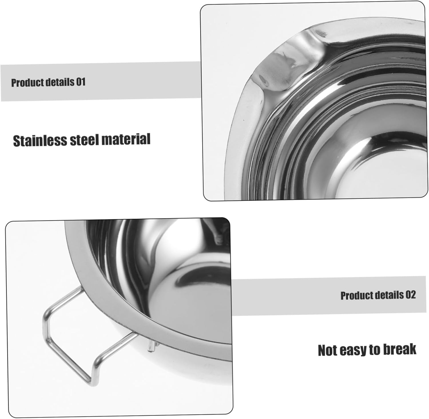 Zerodeko Stainless Steel Melting Pot Double Spout for Candy Chocolate Wax Kitchen Essentials Distribution