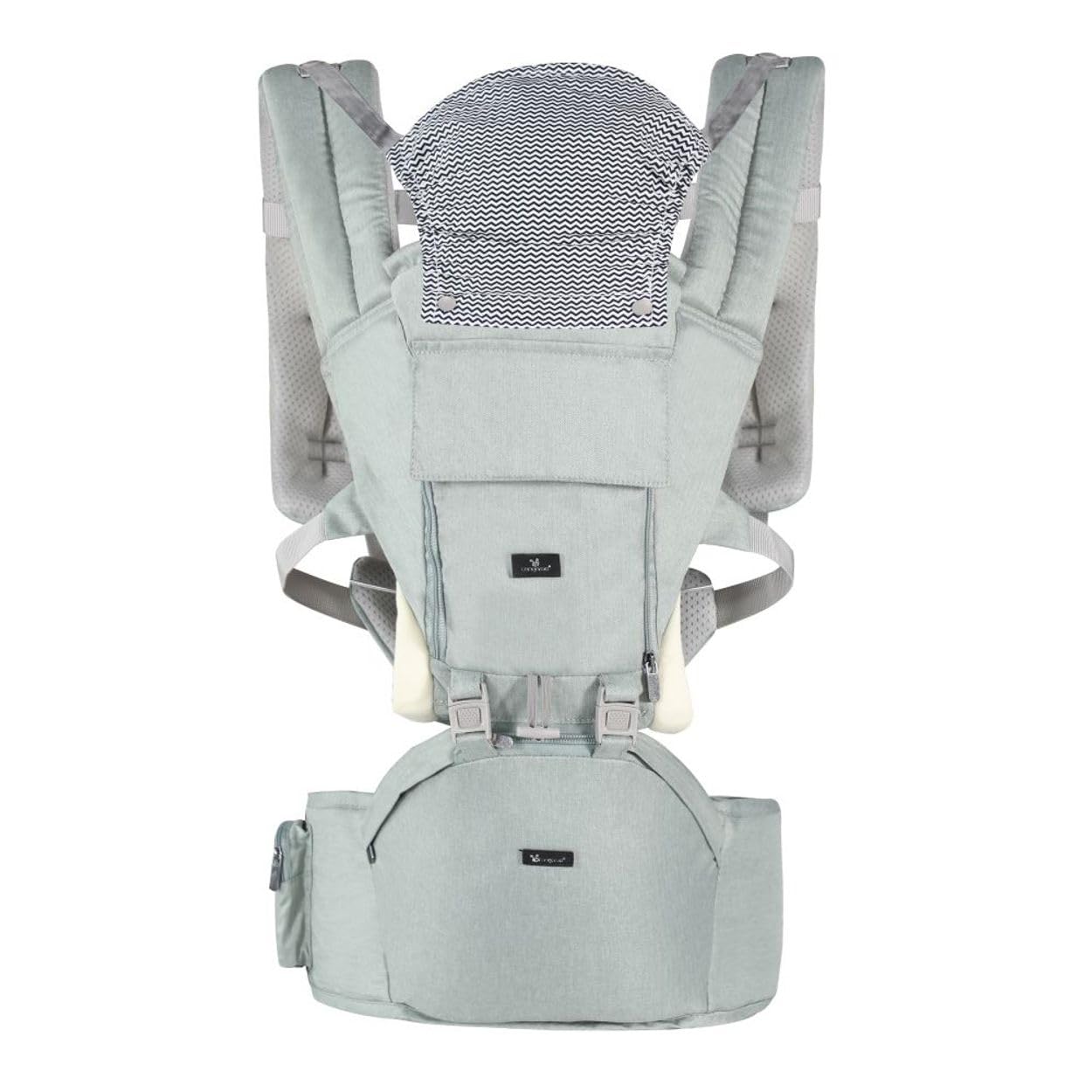 Cangaroo, Porte-bébé Ivy ventral et dorsal Ceinture réglable à partir de 5 mois, coloris:verdoyant