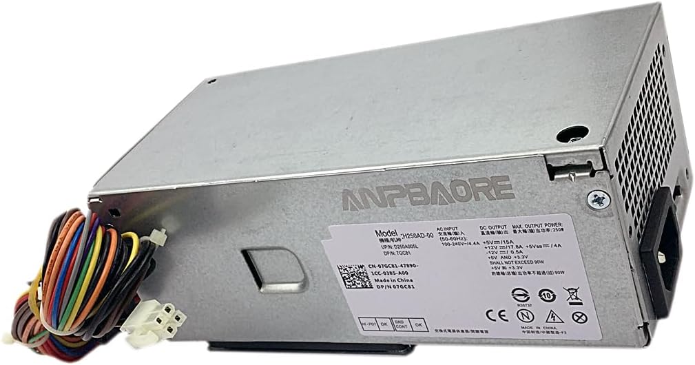 New D250AD-00 H250AD-00 7GC81 250W Power Supply Unit PSU for Dell Optiplex 390 790 990 3010 Inspiron 530s 540s 545s 560s 620s Vostro 200s 220s 230s 260s Slim Desktop DT Systems