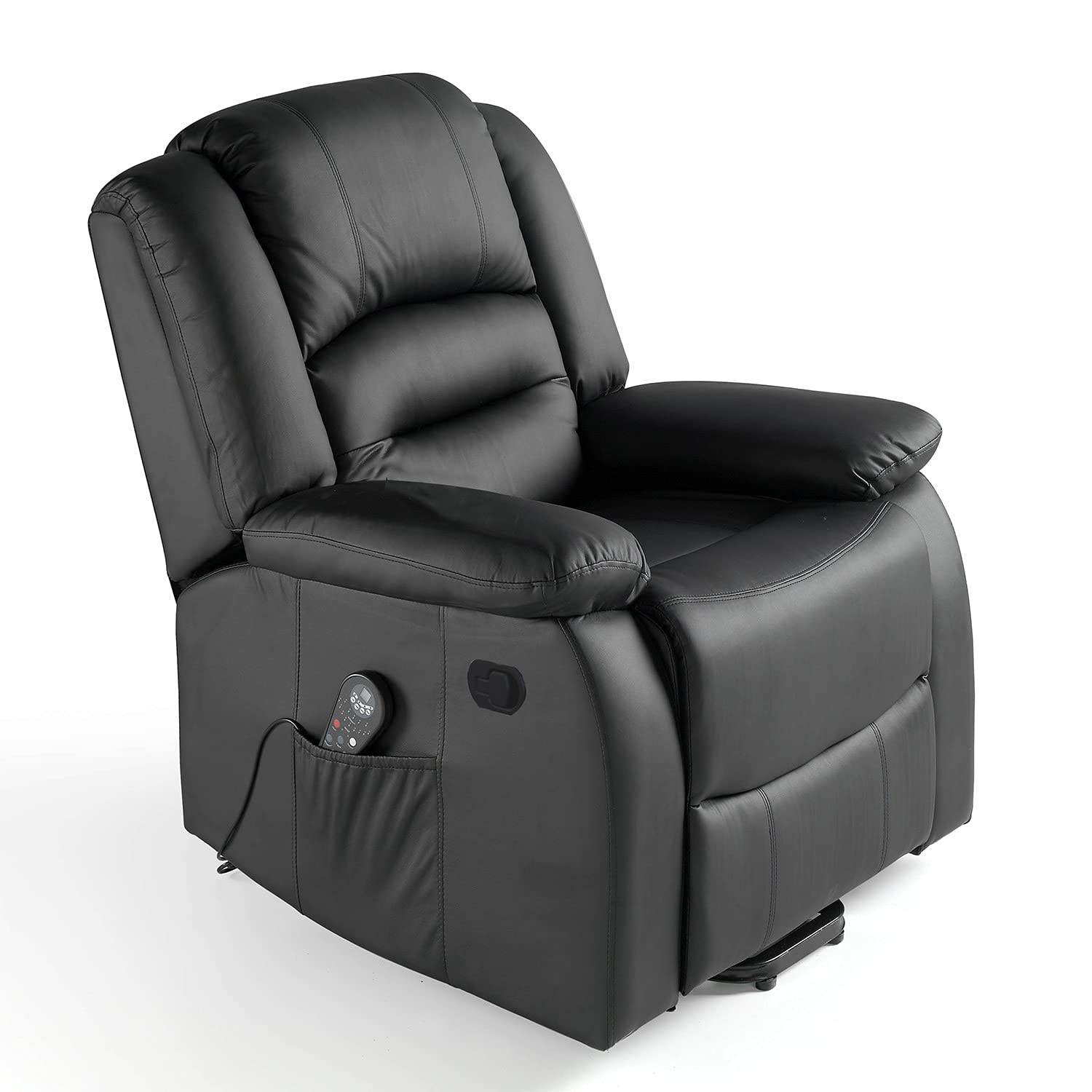 ECODE® Sillon de Relax Reclinable Manual de Simil Piel- Sillón Electrico con Masaje y Calor Lumbar - Sillones Electricos Stressless Ideales para Personas Mayores - Sillonrelax