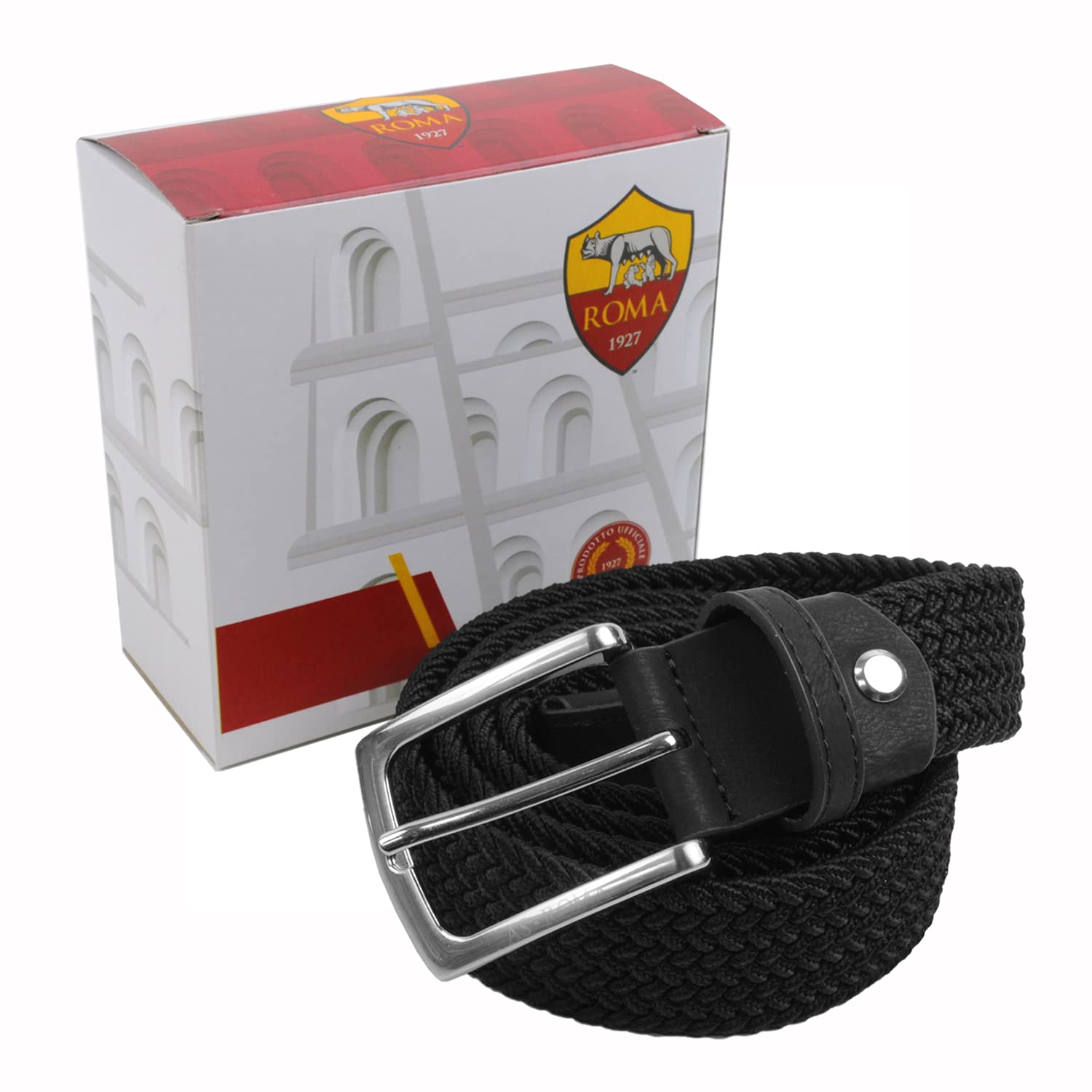 AS Roma Unisex 161318 XL Gürtel, Schwarz, 115-130 cm