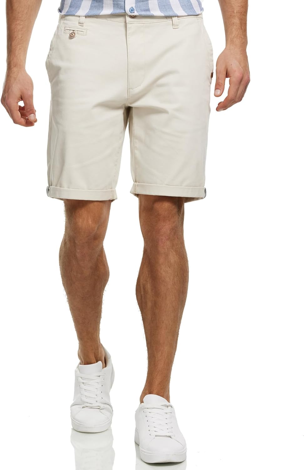 Indicode Uomini Kelowna Chino Shorts | Bermuda Pantaloncini Chino - Foto 10