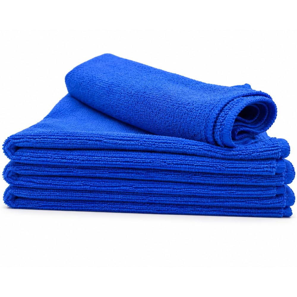 Jyoprathi Microfiber Cleaning Cloth 40x40 cm 350 GSM - Ultra Soft, Highly Absorbent, Lint-Free & Reusable Multipurpose Cleaning Towel for Car, Kitchen & Home, Blue (Pack of 4)-image-44