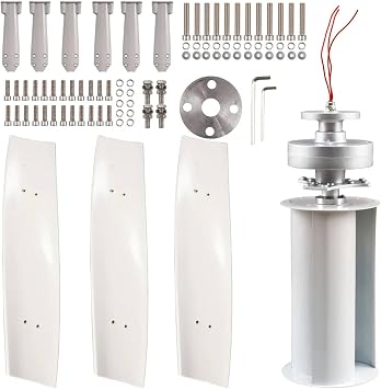 2kw/5kw/9kw Wind Turbine Kit - 3m/S Startup Speed, 3 Blades Windmill Generator, Mppt Charge Controller, Suitable for Homes, Rvs, Boats,24v-3000w
