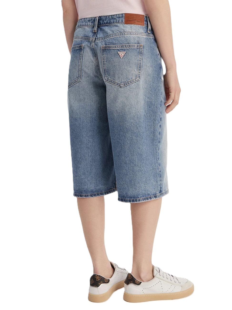 GUESS Jeans W6GD1DD6363 Baggy Denim Shorts 26