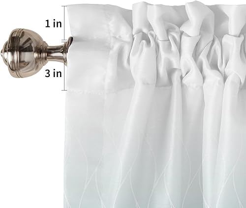 Miniatura 5 de Artwork Store Curtain Valance for Window Kitchen Decor, Green Moroccan Texture Turquoise 54" x 18" Window Treatment Curtains Topper Rod Pocket