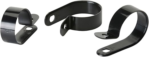 Parts Express Heavy Duty Cable Clamps 1" Black 100 Pcs.