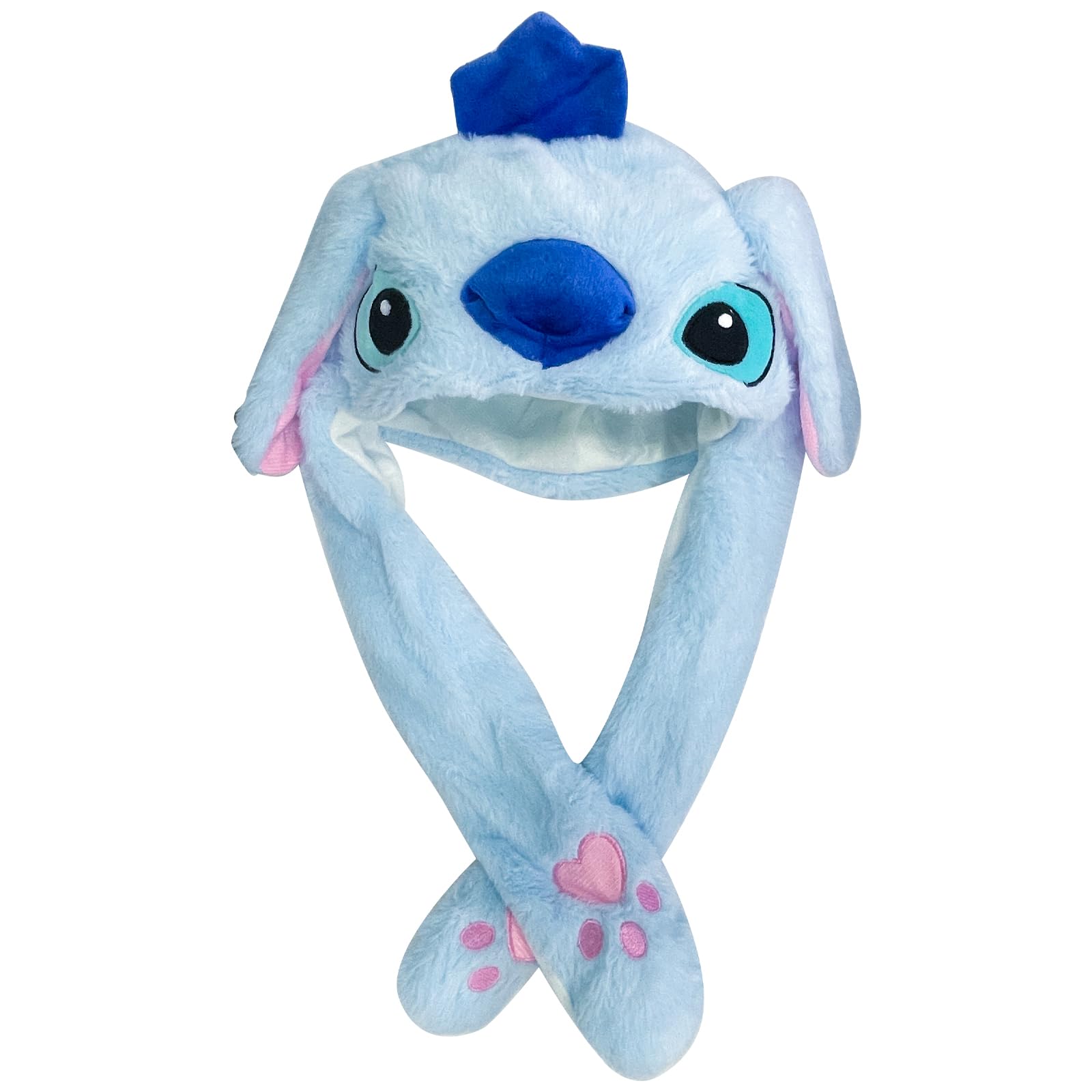 BJPERFMS Gorro Stitch, Lilo Stitch Gorro con Orejas Que se Mueven, Stitch Gorro Animados Mueve Orejas, Stitch Sombrero De Juguete Con Orejas, Regalos para Niños