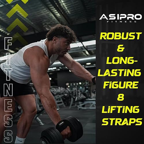 Miniatura 5 de Figura 8 correas de levantamiento acolchadas para gimnasio para hombres y mujeres, correa de peso muerto para levantamiento de pesas, hombre fuerte