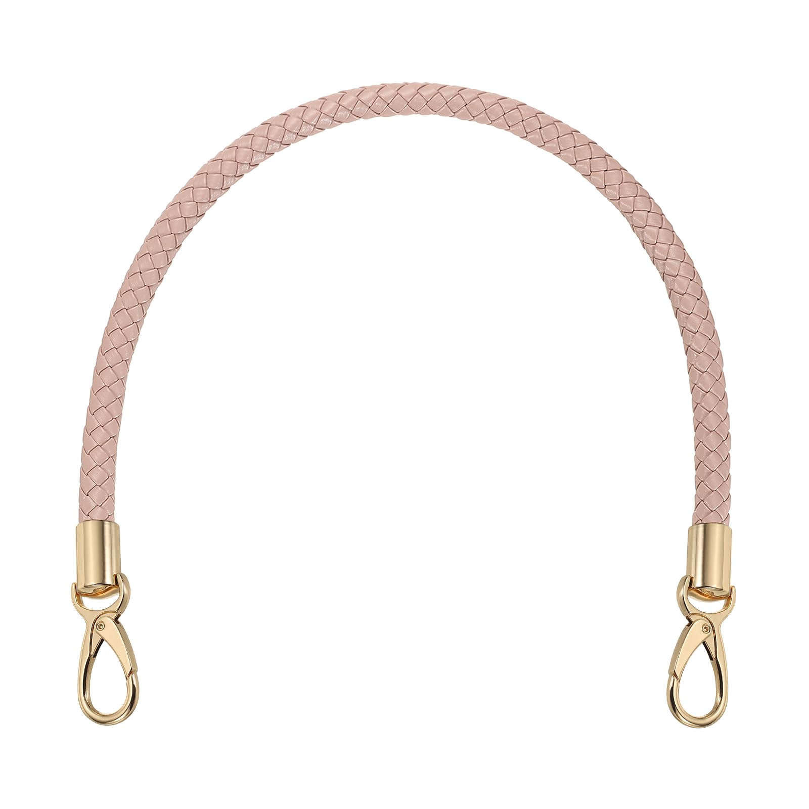 sourcing map Braided Purse Strap, 21.6 Inch PU Leather Purse Strap Handle Replacement for Handbag Tote Underarm Bag Making (Smoky Pink)