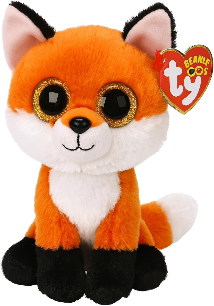 Beanie Boo's - Peluche Zorro Prado, 15 cm, Tricolor, TY36379