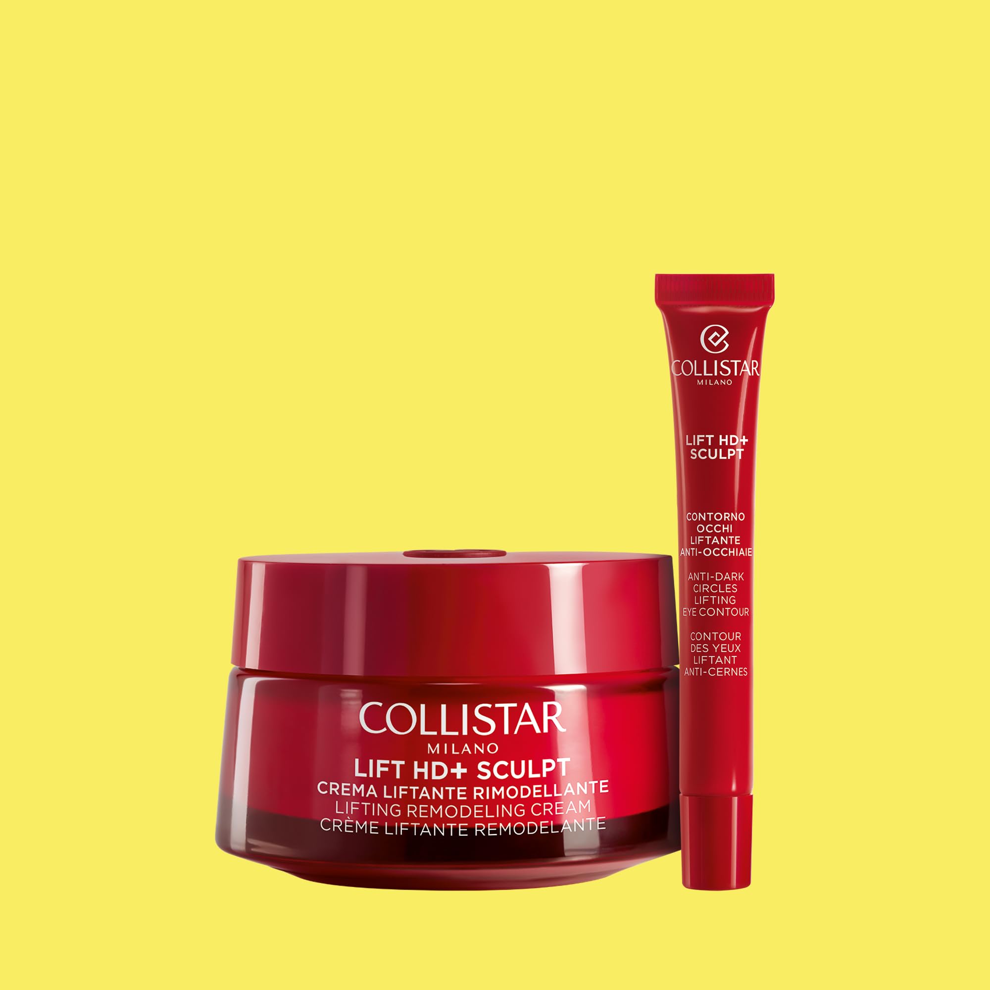 Collistar Lift HD+ Sculpt Lifting Crem, krem do twarzy i szyi, natychmiastowy efekt liftingu bez silikonów, odporny na pot, również do skóry wrażliwej, 50 ml