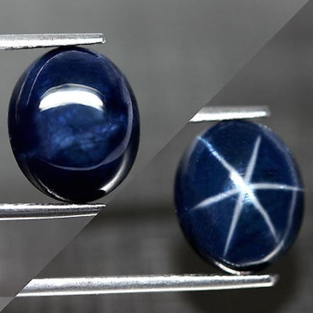 Amazon.com: Jaz77 - Natural Dark Blue Star Sapphire 10x8 mm