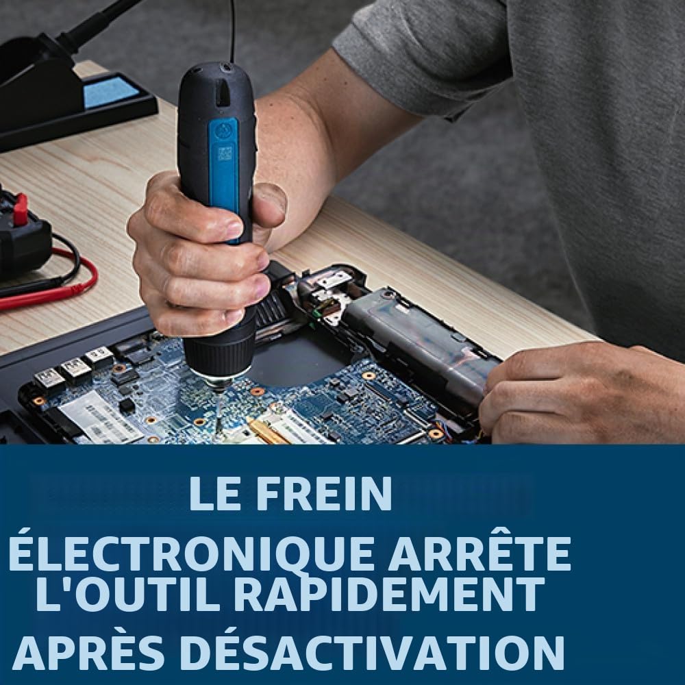 Bosch GSD4V-35 4V Max USB-C Tournevis rechargeable - Conception compacte, double activation, verrou universel pour embouts, 8 réglages de couple, lampe de travail LED